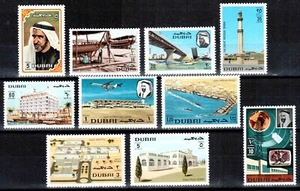 Dubai 1970 1971, Mi#378-387, Sc#134-143, Sheik Rashid bin Said, bridge, MNH! - Picture 1 of 1