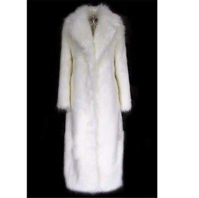 Abrigo Parka Para Hombres Medio Largo Imitación Piel Zorro Cuello Invierno Escenario Prendas de abrigo Lo último Occidente Foto 1 de 4