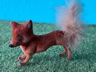 Fuchs Wagner  Künstlerschutz beflockt Puppenstube dollhouse flocked animal fox