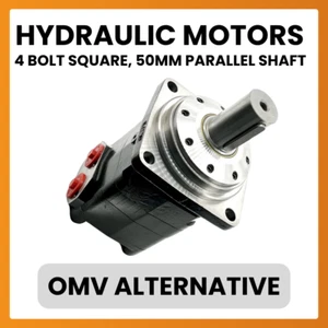 4 Bolt Square, 50mm Parallel Shaft , Low Speed High Torque Hydraulic Motor, OMT - Picture 1 of 3