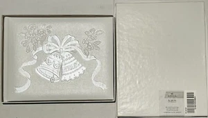 NEW BRIDE HALLMARK WEDDING BELLS GUEST SIGN IN BOOK ALBUM IVORY & WHITE [E] - Picture 1 of 3