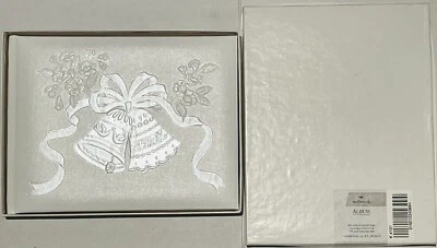 NUEVO SELLO DE NOVIA CAMPANAS DE BODA INVITADO SIGNO EN LIBRO ÁLBUM MARFIL Y BLANCO [E] Foto 1 de 3