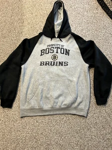 Boston Bruins NHL Hockey Hoodie Sweatshirt (Men's LG) Black/Gray - Picture 1 of 5
