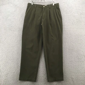 Columbia Cargo Pants Mens 34 (actual 34x29.5) Green High Rise Pleated Front Zip - Picture 1 of 19