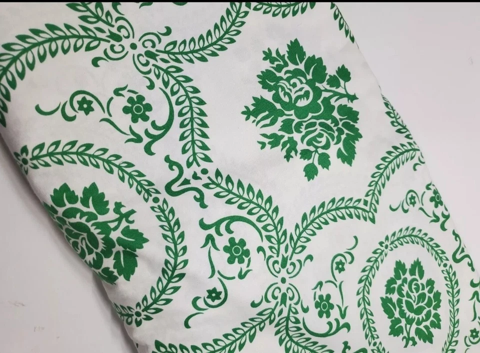 Jennifer Paganelli Fabric Sis Boom Green White Damask Floral FAT QUARTER  - Image 1 of 1