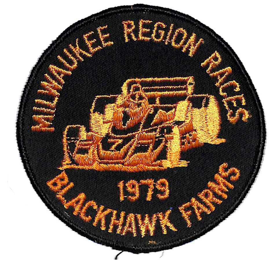 1979 Blackhawk Farms Milwaukee Region Races Vintage Embroidered Patch Racing VGC - Image 1 of 2