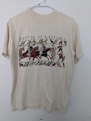 Battle Of Hastings Simon Drew 图形 T 恤中号英国传统历史 — 第 1/4 张图片