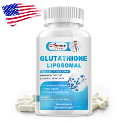 L-Glutathione Capsule Natural Antioxidant Anti-Aging Skin Whitening Pills 1000mg - Image 1 of 4