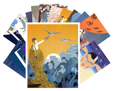 Postcard Pack (24 pcs) Erte Vintage Art Deco Paintings CC1019 - image 1 of 3