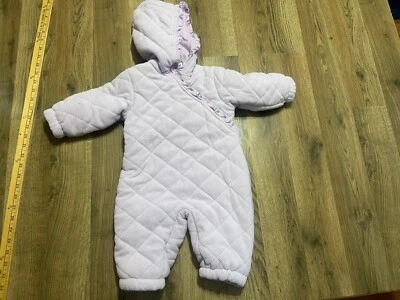 Маленькие чудеса цельный, детский размер 3-6 месяцев, фиолетовый, снежный костюм, флис - Изображение 1 из 4