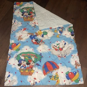 DISNEY Baby Toddler Blanket Vintage Crib Flannel Dumbo Mickey Goofy Geppetto ￼ - Picture 1 of 7