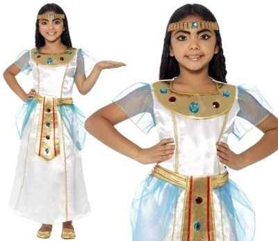 Niños Niñas Lujo Cleopatra Elegante Vestido Disfraz Traje Egipcio de Smiffys Foto 1 de 4