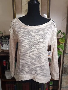 Jessica Simpson Jeanswear Boat Neck Sweater Women's Small Blush NWT - Picture 1 of 13