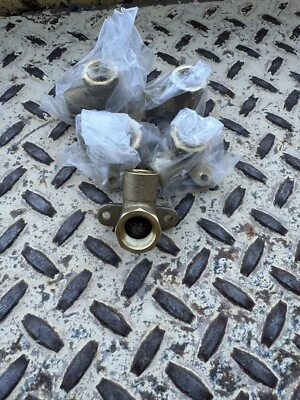 EVERFLOW (Lot of 5) 3/8" x 1/2" (FPT x C) Cast Brass Drop Ear Elbow, Lead-Free