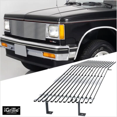 Se adapta a Chevy S-10 1982-1990 camioneta Blazer superior acero inoxidable cromo rejilla billet Foto 1 de 4