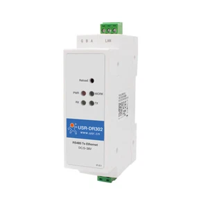 USR-DR302 Din-Rail Modbus RS485 Serial Port to Ethernet Converter Bidirectional - Picture 1 of 8