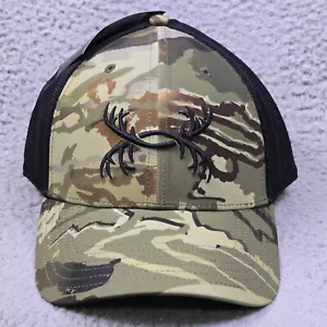 Under Armour Camo Hat Cap Forrest Green Brown Black Strap Back Outdoors NWT - Picture 1 of 16