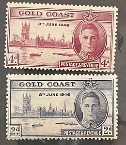 GOLD COAST 1946. ** King George VI Peace & Victory, MLH. SG #133-34 - Picture 1 of 1