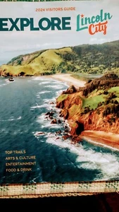PAPERBACK BOOK EXPLORE LINCOLN CITY OREGON 2024 VISITORS GUIDE - Picture 1 of 24