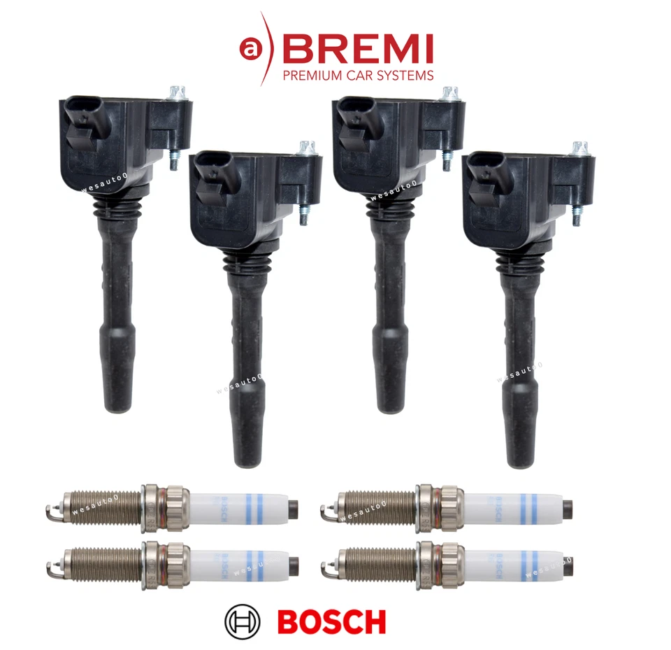 Bobina de ignição e vela de ignição (4conjuntos) OES para BMW 2.0L 230i 330e 330i xDrive GT - Imagem 1 de 1