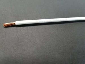 14 AWG GAUGE GXL AUTOMOTIVE HIGH TEMP COPPER WIRE WHITE 25 FT WITH LEGEND PRINT - Picture 1 of 2