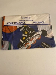 Vintage 80er Sport Volant Gardine Montgomery Ward Rollblätter, Schläger, Bälle - Bild 1 von 10