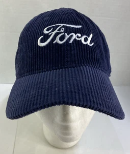 FORD Motor Car Automobile Blue Corduroy Cap Hat Strapback Officially Licensed - Imagen 1 de 7