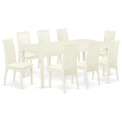 Dining Room Set Linen White, DOIP9-LWH-C - Image 1 of 4