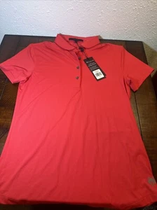 Greyson Damen Scarlett rot Performance Stoff Golf Poloshirt neu mit Etikett $ 98 klein - Bild 1 von 6