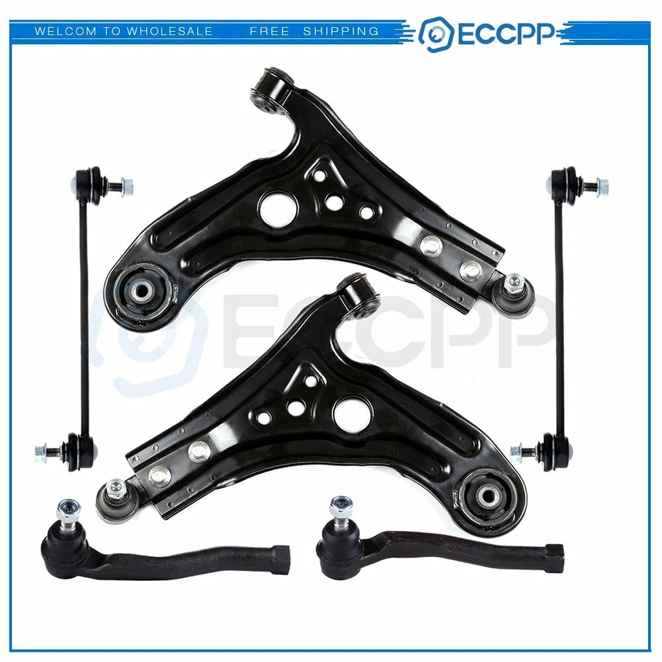 New 6pcs Front Lower Control Arms Suspension Kit For 2004 - 2010 Chevrolet Aveo Foto 1 de 4
