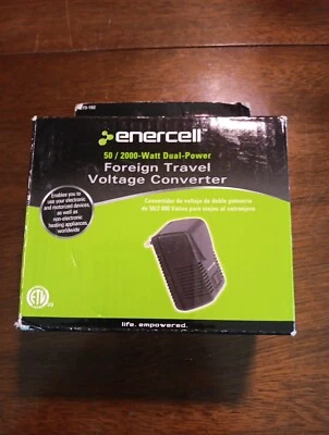 New Enercell 50/2000-Watt Dual Power Foreign Travel Voltage Converter 273-192 - Image 1 of 4