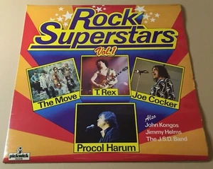 “ROCK SUPERSTARS VOL. 1”, UK Import LP, T-Rex, various - Picture 1 of 3