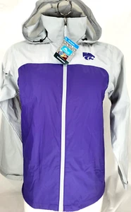 NEW Kansas K-State Wildcats Purple Columbia FZ Windbreaker Jacket Men's S - Picture 1 of 9
