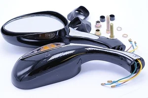 UNIVERSAL REAR View MIRRORs w/ Turn Signals- 150cc - hardware 1563 - Picture 1 of 2