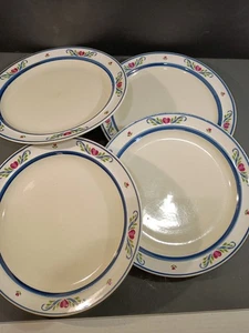 Platos de cena de gres Tienshan de danza folclórica corazón y pergamino (juego de 4) en muy buena condición - Imagen 1 de 7