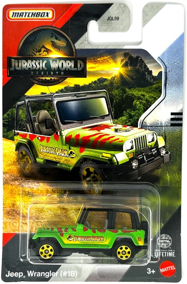 Matchbox 2025 Jurassic World Rebirth  - Jeep Wrangler (#18) - Image 1 of 1