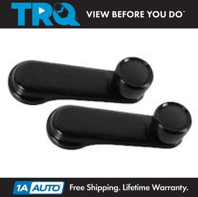 TRQ Inside Inner Black Door Window Crank Handle Set for Nissan D720 D21 Truck Foto 1 de 3