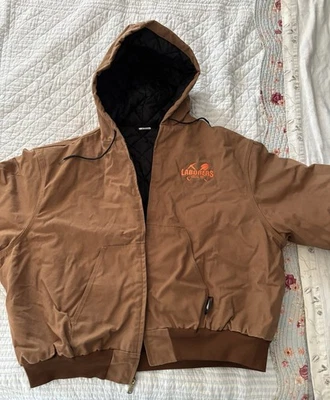 Canvas Chore Coat Brown  4XL Mens Hooded Cold Weather Coat - Image 1 of 4