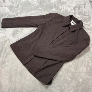Jonathan Logan Womens Business Blazer Jacket Brown Career Work Medium M - Picture 1 of 8