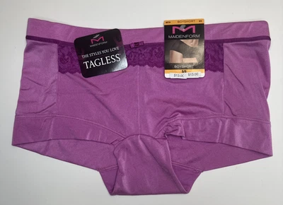 Maidenform 女式 5/S 码 Dream 超细纤维 Boyshort 40774 紫色玫瑰 — 第 1/4 张图片