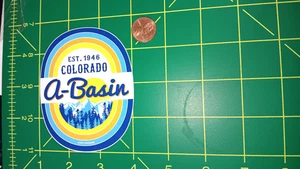 A-Basin Colorado Aufkleber Abziehbild oval Vinyl Skigebiet EST 1946 Retro wetterfest - Bild 1 von 1