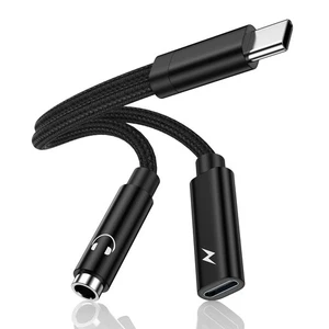 Samsung Galaxy S25 Headphone Adapter, 2 in 1 USB C to 3.5mm Aux Audio Jack wi... - Picture 1 of 7
