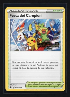 Pokemon Champions Festival Promo SWSH296 World Championships 2022 ITALIAN NM - Image 1 of 2