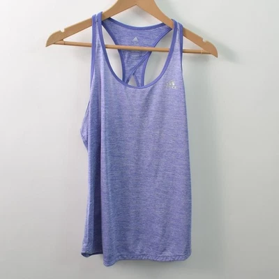 Camiseta sin mangas Adidas Racerback para mujer grande púrpura brezo Climalite Foto 1 de 4