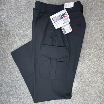 Blauer Police Uniform Pants Side Pocket 31 Regular Black Rayon Hemmed Style 8980 - Image 1 of 4