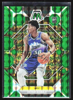 2022-23 PANINI MOSAIC GREEN PRIZM OCHAI AGBAJI RC UTAH JAZZ #208 - Image 1 of 2