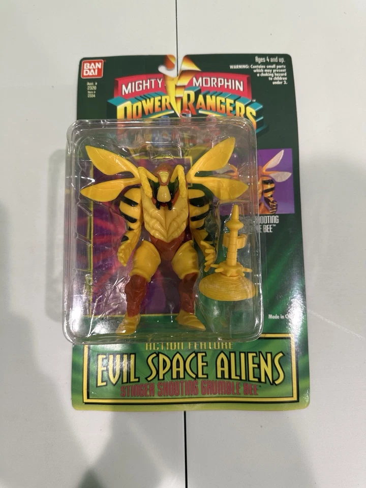 1994 年电力别动队邪恶太空外星人抱怨蜜蜂人偶万代密封复古 — 第 1/2 张图片