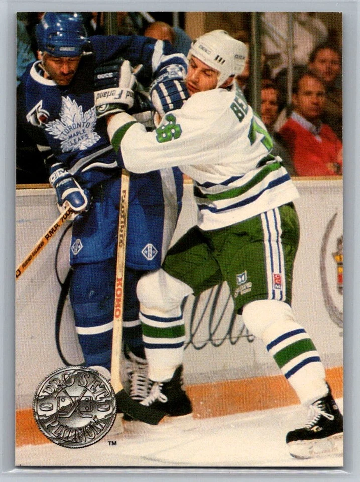 1991-92 Pro Set Platinum #176 Marc Bergevin Hartford Whalers - Image 1 of 2