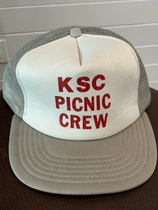 Vintage Kennedy Space Center “KSC Picnic Crew” Florida Snap Back Trucker Hat Cap - Picture 1 of 10