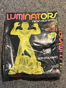 LUMINATORS WOLFMAN NEON MONSTER MONOGRAM GLOWS IN THE DARK MODEL SEALED - Picture 1 of 3